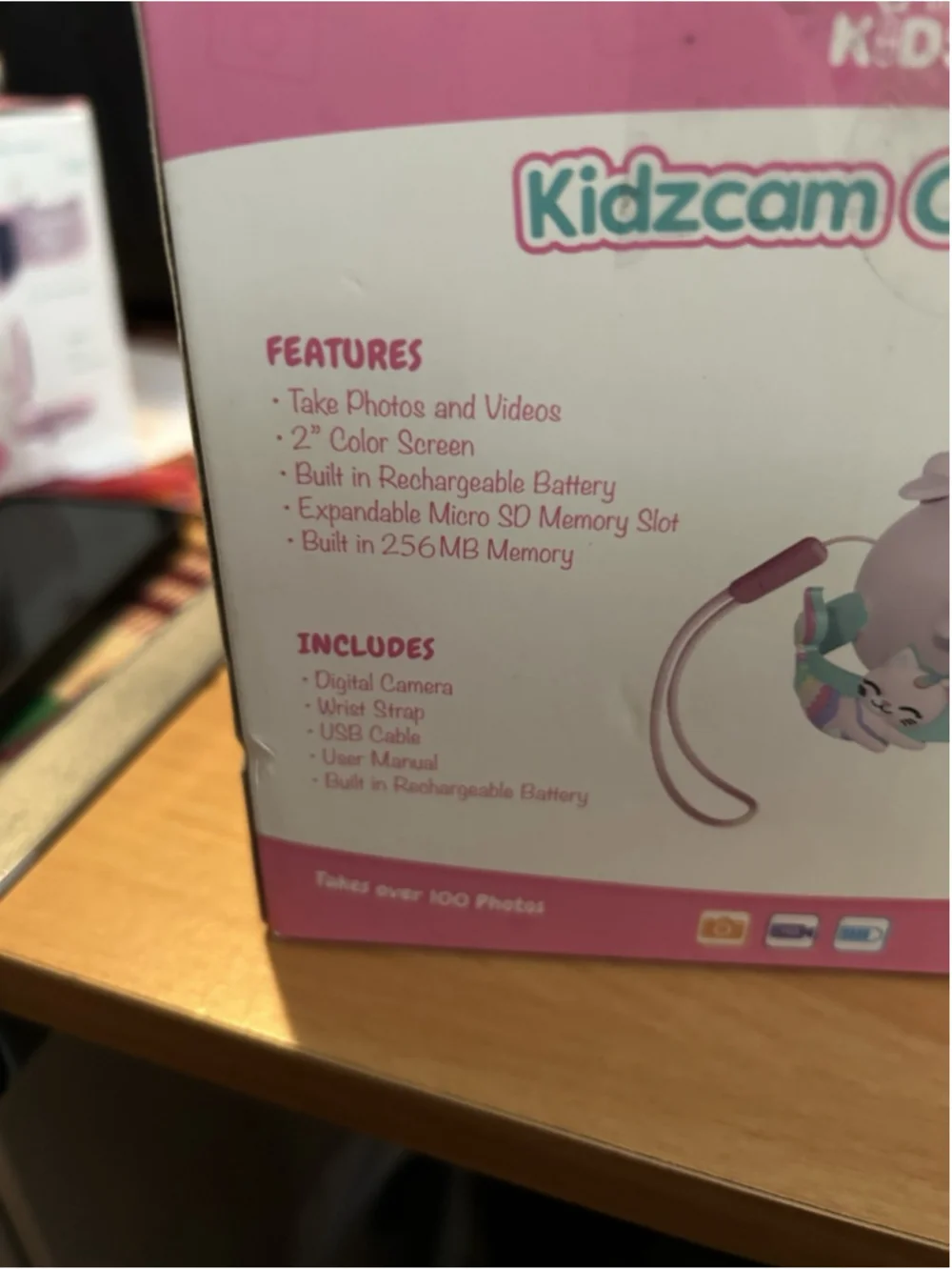 Vivitar Kidzcam Camcorder Pink Kitten Mercaticorn Takes Photos and Videos